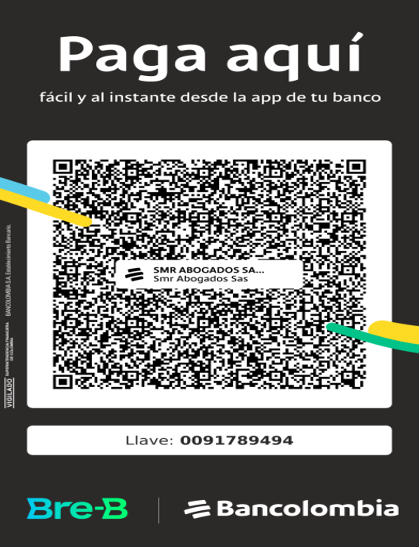 QR Bre-B Bancolombia - Llave 0091789494